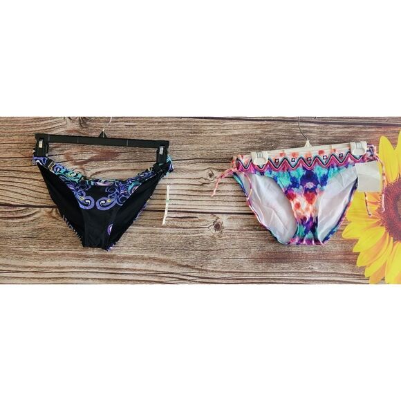 Kenneth Cole bikini Bottoms 👙 set of (2) large NWT - Picture 1 of 13